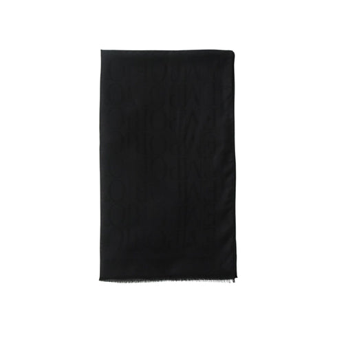 Sciarpa con logo in tinta Nero EMPORIO ARMANI- Francavilla Moda